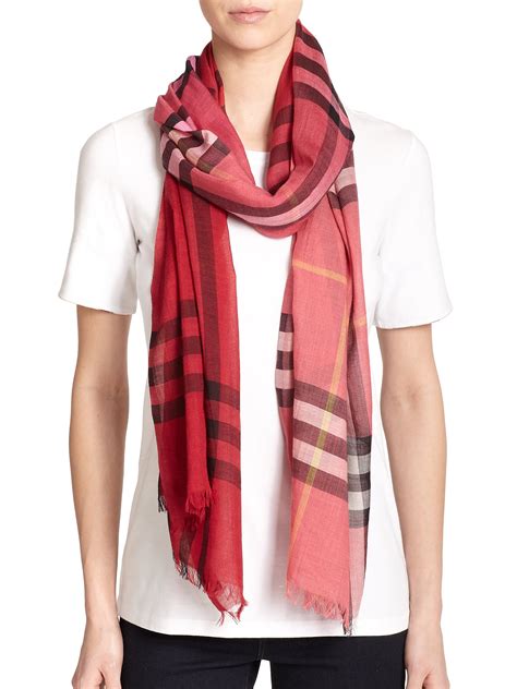 burberry scarf pink silk|Burberry check silk scarf.